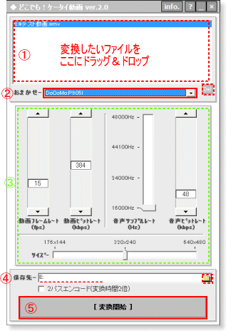 どこでも!ケータイ動画/主要部分